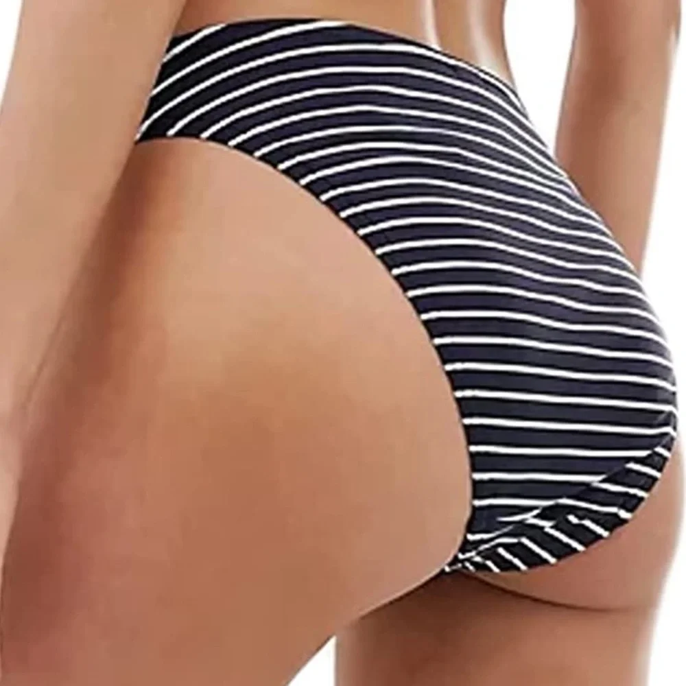 NWT Figleaves Womens Cast Away Classic Brief UK size 8 navy/white stripe